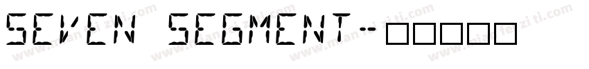 Seven segment字体转换